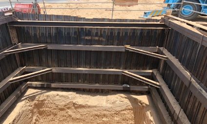 Sheet pile shoring